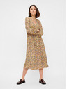 Pieces Beige geblümter Midi Pieces Gry