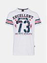 Sam 73 Weißes bedrucktes Herren-T-Shirt SAM 73