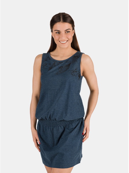 Sam 73 Dunkelblaues gemustertes Damenkleid SAM 73