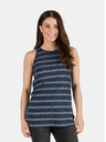 Sam 73 Dunkelblaues gemustertes Damen-Tank-Top SAM 73