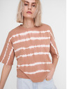 Noisy May Hellbraunes gemustertes loses T-Shirt Noisy May Buster