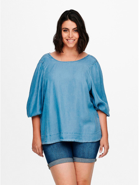 ONLY CARMAKOMA Blaue Denim-Bluse ONLY CARMAKOMA