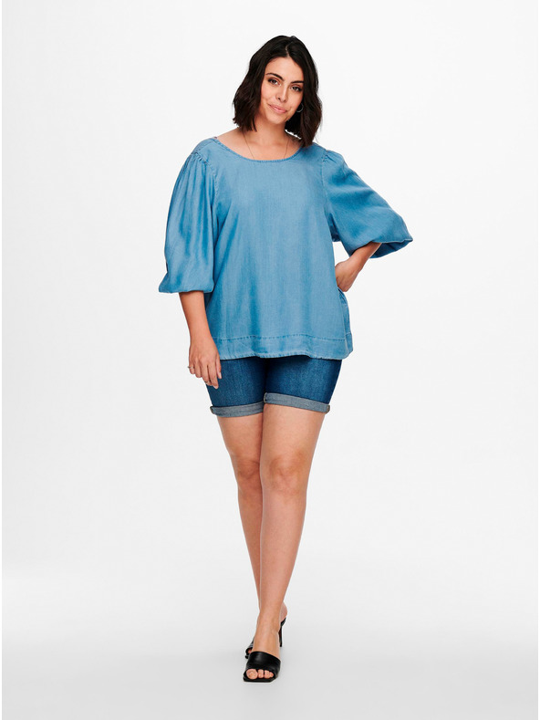 ONLY CARMAKOMA Blaue Denim-Bluse ONLY CARMAKOMA