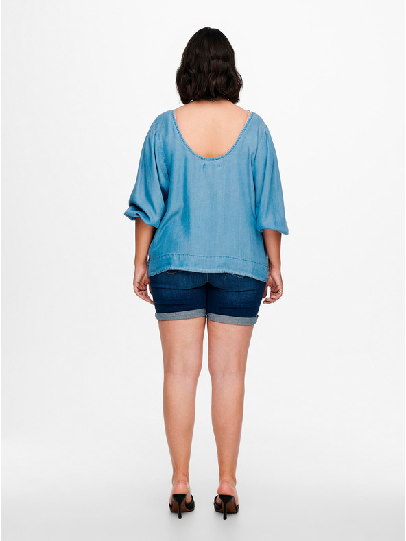 ONLY CARMAKOMA Blaue Denim-Bluse ONLY CARMAKOMA