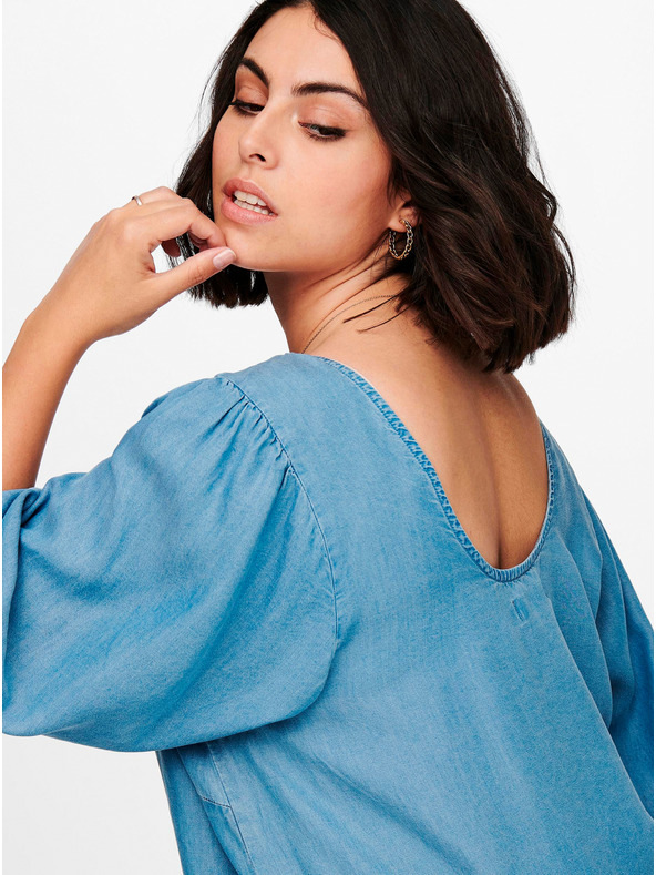 ONLY CARMAKOMA Blaue Denim-Bluse ONLY CARMAKOMA