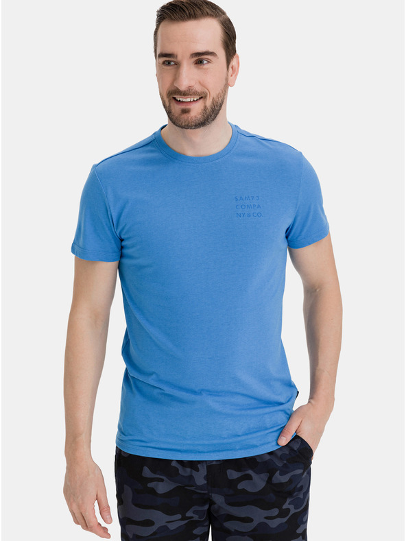 Sam 73 Blaues Herren-T-Shirt SAM 73