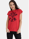 Sam 73 Rotes bedrucktes T-Shirt für Frauen SAM 73