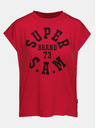 Sam 73 Rotes bedrucktes T-Shirt für Frauen SAM 73
