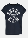 Sam 73 Dunkelblaues bedrucktes T-Shirt für Frauen SAM 73