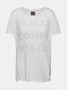 Sam 73 Weißes lockeres Damen-T-Shirt mit SAM 73 Aufdruck