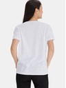 Sam 73 Weißes bedrucktes Damen-T-Shirt SAM 73