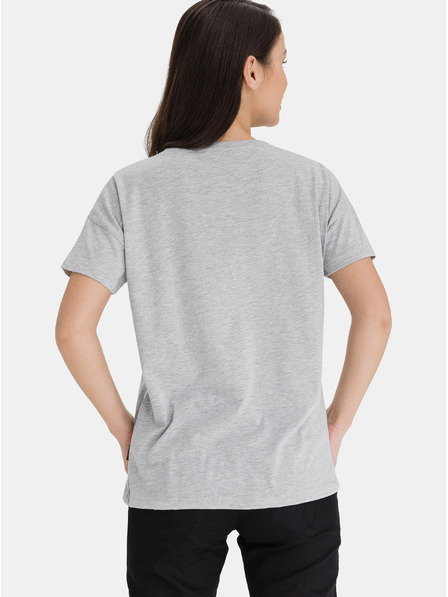 Sam 73 Graues Damen-T-Shirt mit SAM 73-Aufdruck
