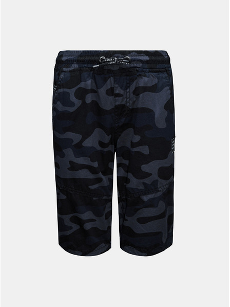 Sam 73 Dunkelblaue Camouflage-Shorts für Jungen SAM 73