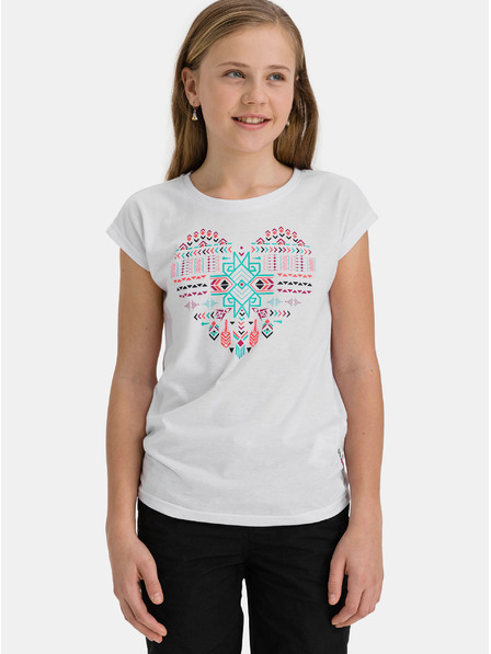 Sam 73 Weißes Mädchen-T-Shirt mit SAM 73-Aufdruck