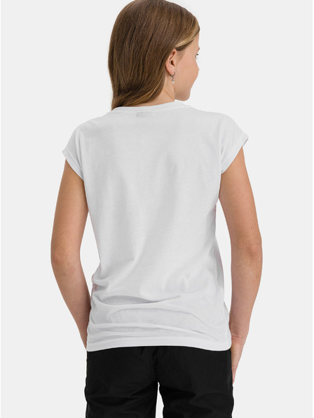 Sam 73 Weißes Mädchen-T-Shirt mit SAM 73-Aufdruck