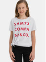 Sam 73 Weißes Mädchen-T-Shirt mit SAM 73-Aufdruck
