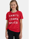 Sam 73 Rotes bedrucktes Mädchen-T-Shirt SAM 73