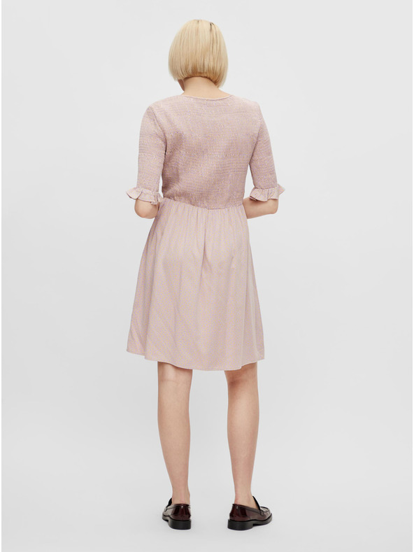 Pieces Hellrosa geblümtes Kleid Pieces Laoise