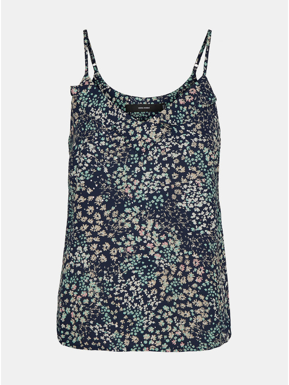 Vero Moda Dunkelblaues geblümtes Oberteil VERO MODA Hannah