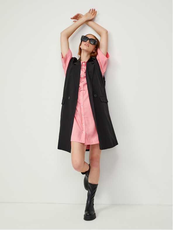 Vero Moda Rosa Hemdblusenkleid mit Leinen VERO MODA Haf