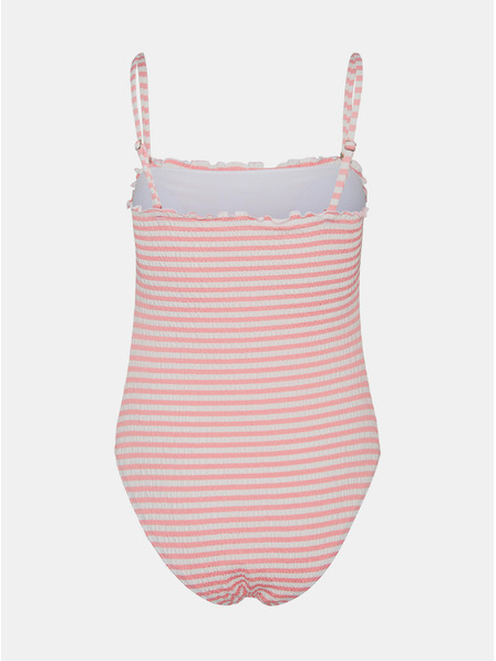 Vero Moda Weiß und rosa gestreifter einteiliger Badeanzug VERO MODA Emily