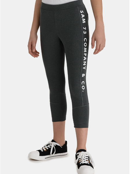 Sam 73 Dunkelgraue bedruckte Leggings für Mädchen SAM 73