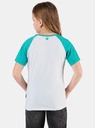 Sam 73 Grünes und weißes Mädchen-T-Shirt mit SAM 73-Aufdruck