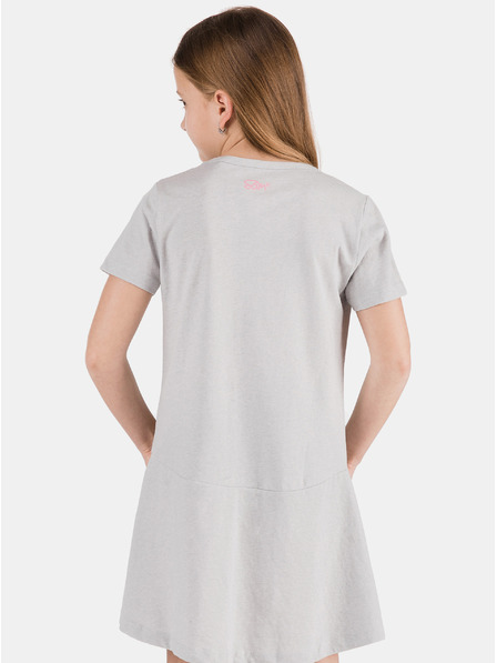 Sam 73 Hellgraues bedrucktes Kleid für Mädchen SAM 73