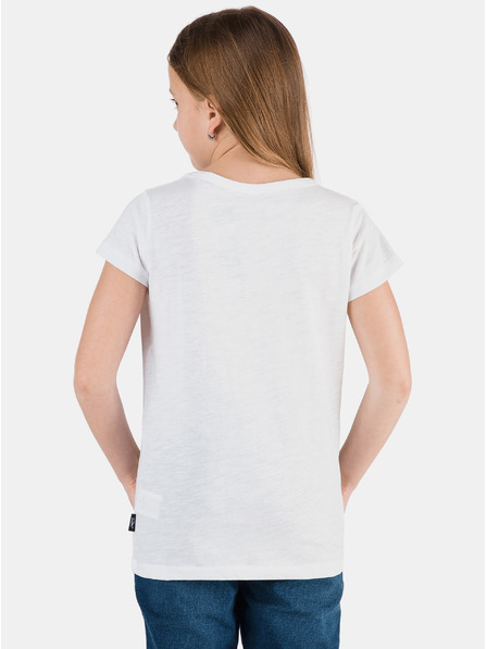 Sam 73 Weißes Mädchen-T-Shirt mit SAM 73-Aufdruck