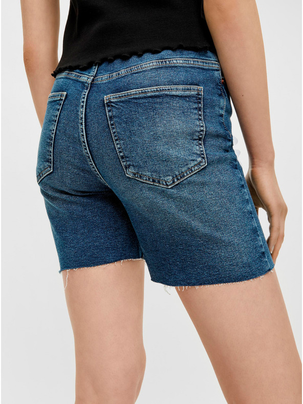 Pieces Blaue Jeansshorts Pieces Lisa