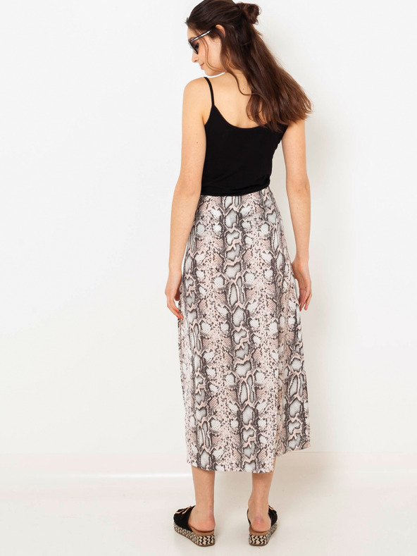 CAMAIEU Grauer gemusterter Rock mit Schlitz CAMAIEU