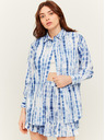 TALLY WEiJL Blau-weiß gemustertes Hemd TALLY WEiJL