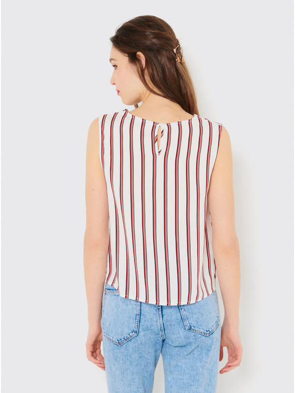 CAMAIEU Rot und weiß gestreiftes Oberteil CAMAIEU