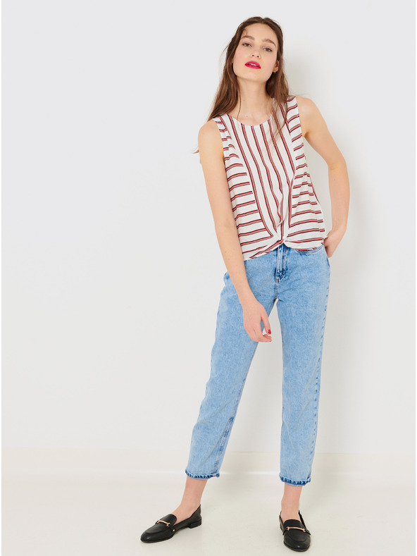CAMAIEU Rot und weiß gestreiftes Oberteil CAMAIEU