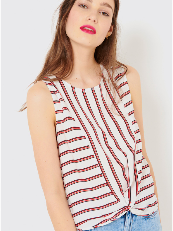 CAMAIEU Rot und weiß gestreiftes Oberteil CAMAIEU