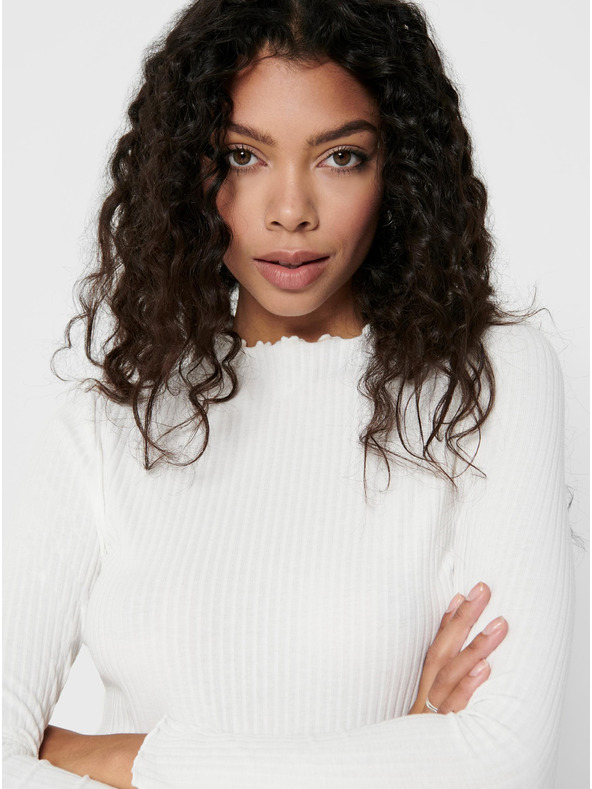 ONLY Cremefarbenes Basic-T-Shirt ONLY Emma