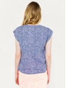CAMAIEU Blau gemusterte Bluse CAMAIEU