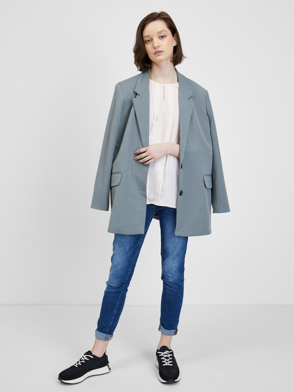 CAMAIEU Cremefarbene Bluse mit Dreiviertel-Ärmeln CAMAIEU