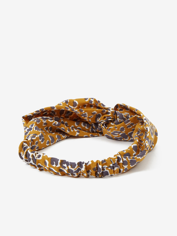 CAMAIEU Graues und gelb gemustertes Stirnband CAMAIEU