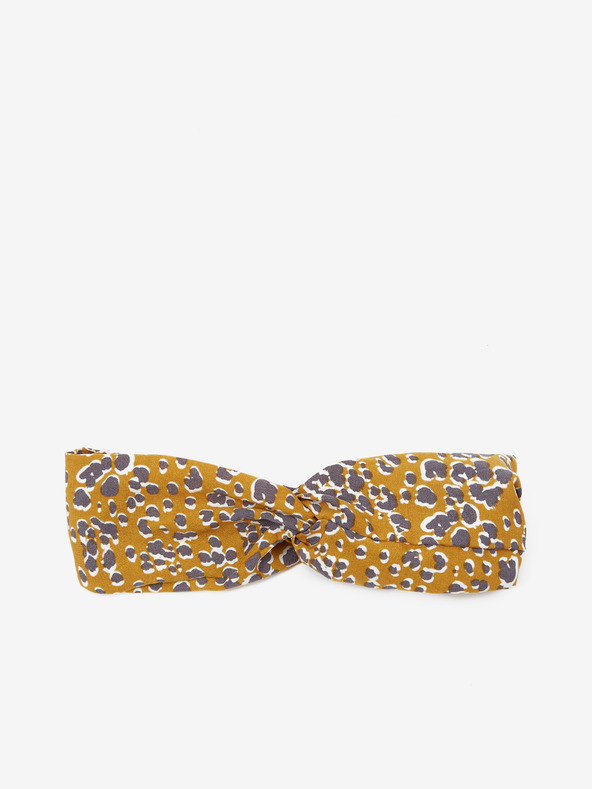 CAMAIEU Graues und gelb gemustertes Stirnband CAMAIEU
