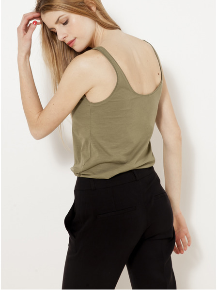 CAMAIEU Khakifarbenes Tanktop CAMAIEU