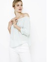 CAMAIEU Mint gestreifte Bluse CAMAIEU