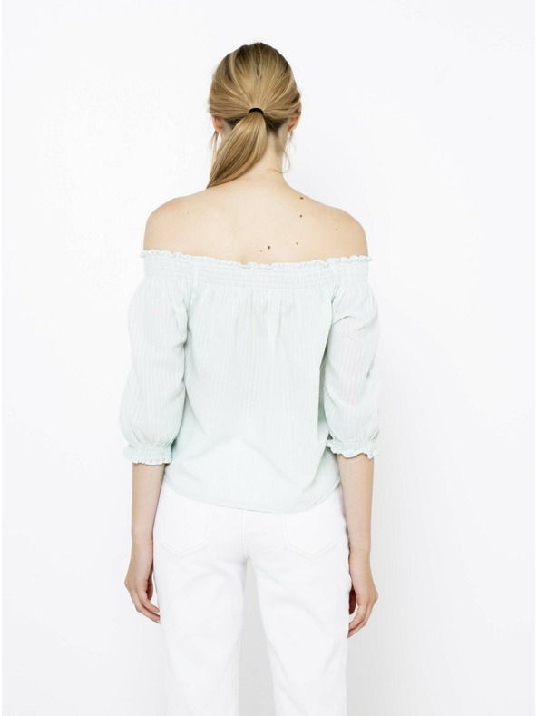 CAMAIEU Mint gestreifte Bluse CAMAIEU