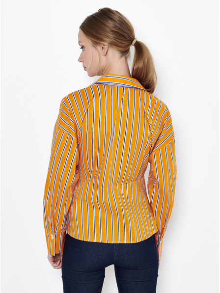 CAMAIEU Orange gestreifte Bluse CAMAIEU