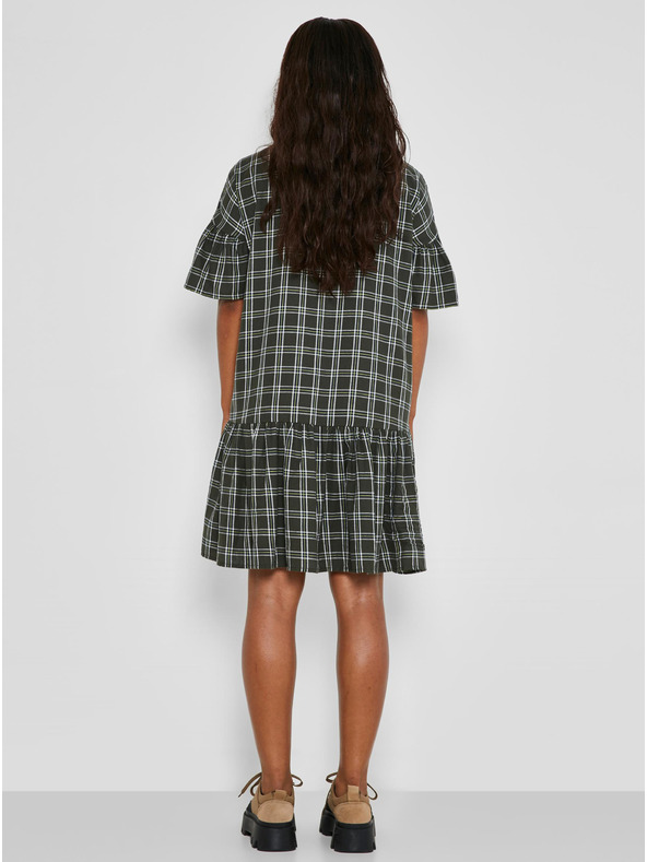 Noisy May Khaki kariertes Hemdkleid Noisy May Erik