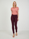 CAMAIEU Burgunderfarbene Slim Fit Hose für Damen CAMAIEU