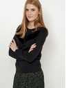 CAMAIEU Schwarzes Sweatshirt mit Kunstpelz CAMAIEU