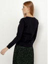 CAMAIEU Schwarzes Sweatshirt mit Kunstpelz CAMAIEU
