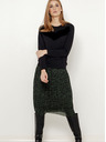 CAMAIEU Schwarzes Sweatshirt mit Kunstpelz CAMAIEU