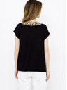 CAMAIEU Beigefarbene Bluse mit Gepardenmuster CAMAIEU